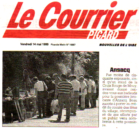 Article du Courrier Picard du 14 mai 1999